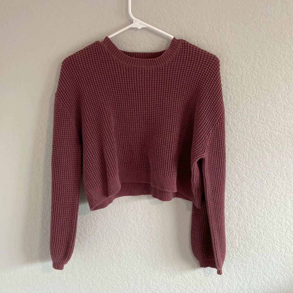 -reddish purple knitted sweater from pacsun, size small
